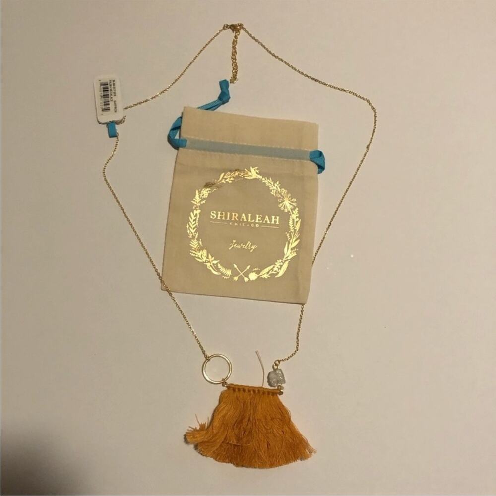 Shiraleah Chicago jewelry - Anthropologie - Palma necklace in Saffron orange NEW